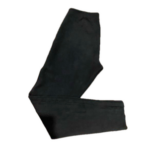 Zeza B by Hue Black Faux Microsuede Leggings Side Slit Large